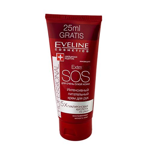 Крем для рук `EVELINE` `PROFESSIONAL` EXTRA SOFT SOS интенсивный питательный 100 мл